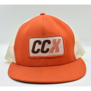 Vintage CCX Mesh Snapback Patch Tonkin Orange Trucker Hat Cap Railroad